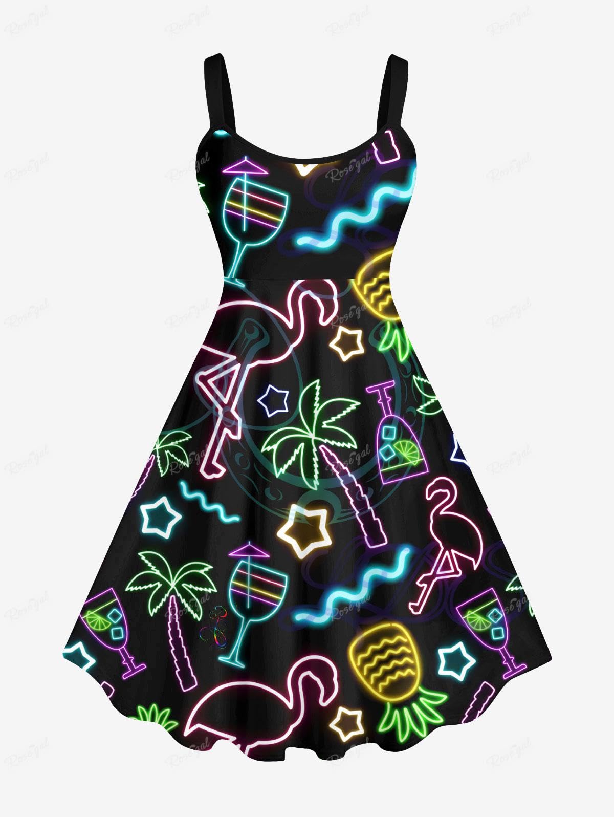 ROSE GAL Matchable Couples Hawaiian Men Shirt and Women Vintage Vintage Sleeveless Dress - Image 3