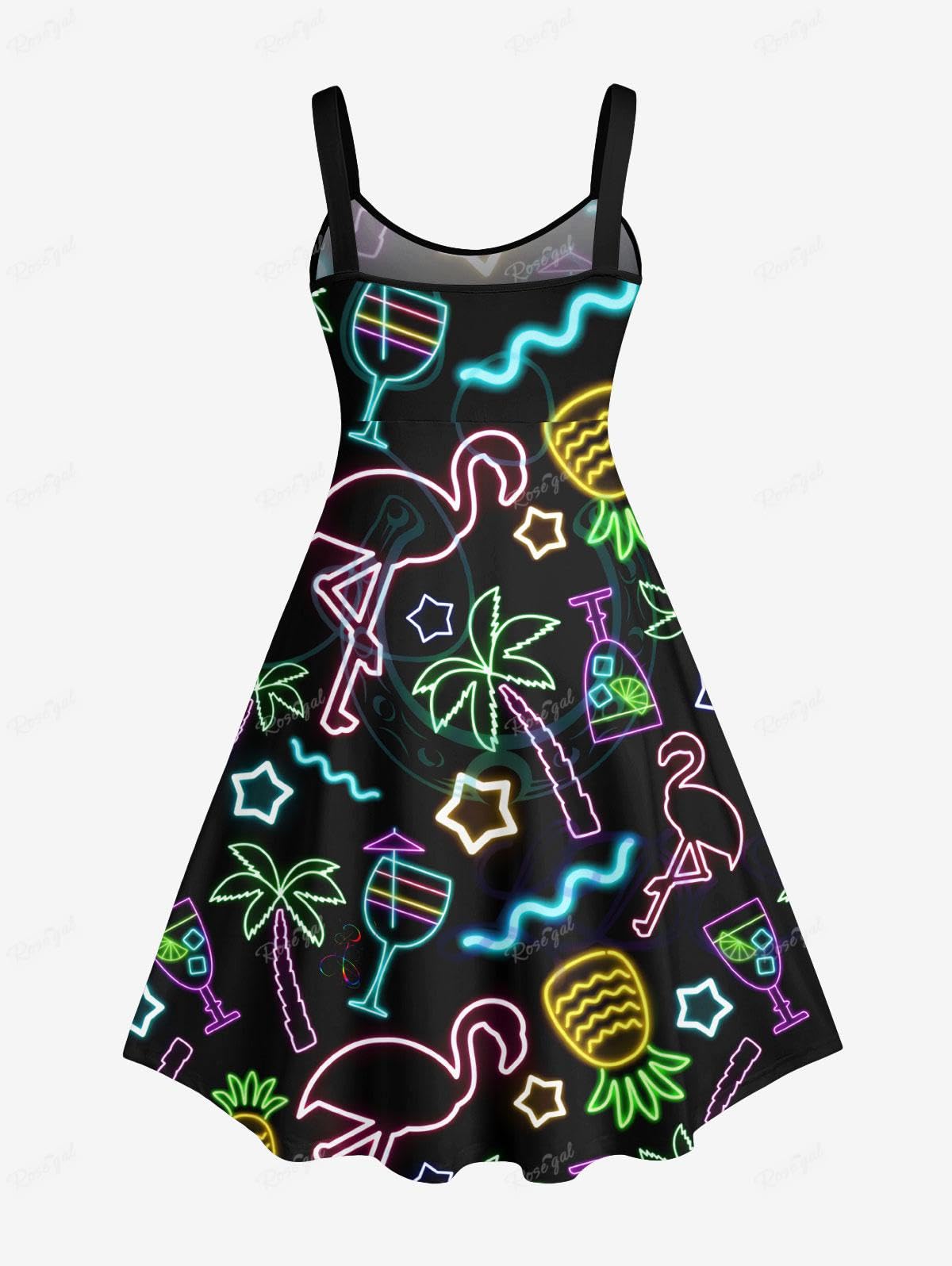 ROSE GAL Matchable Couples Hawaiian Men Shirt and Women Vintage Vintage Sleeveless Dress - Image 4