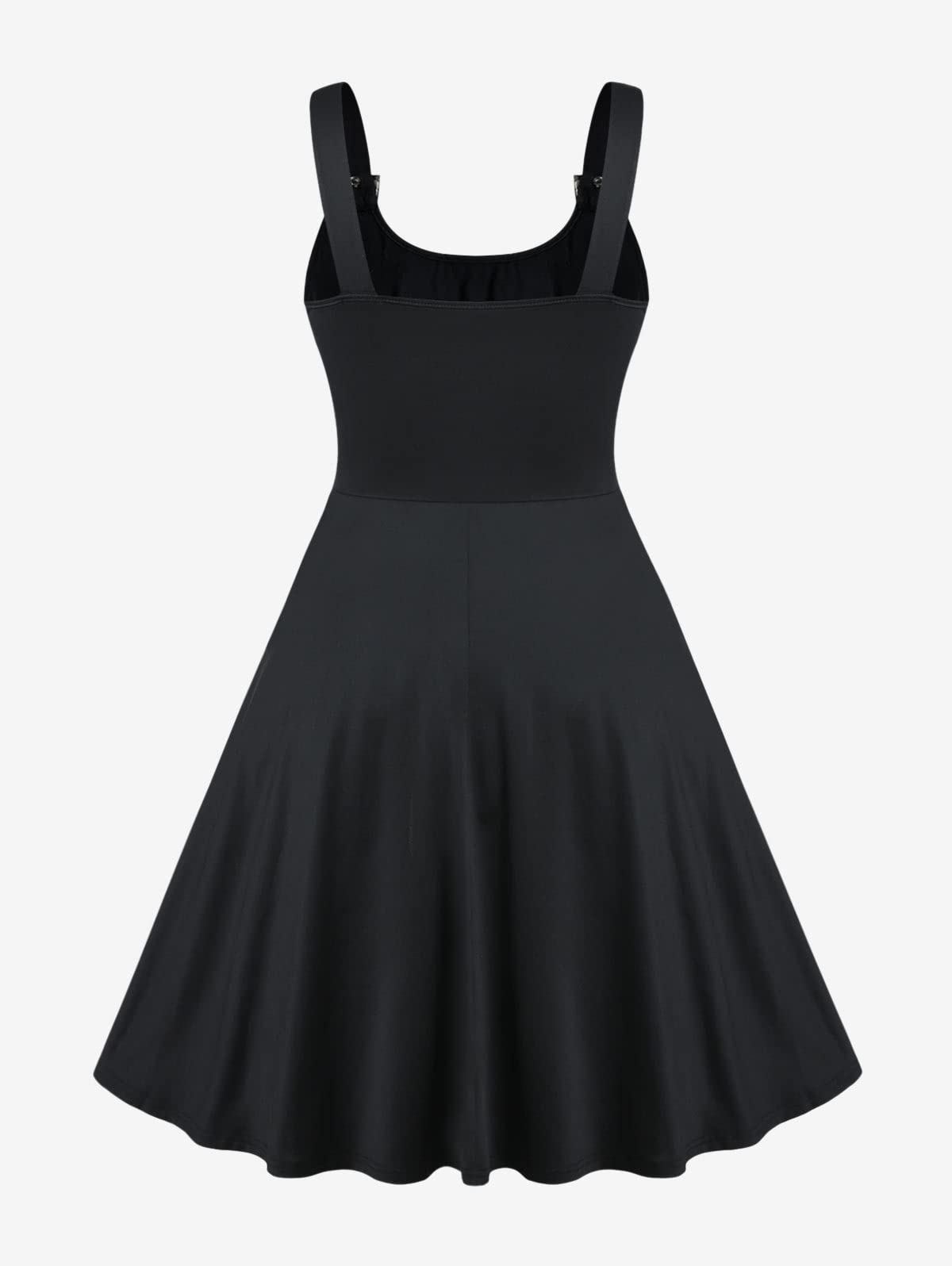 ROSE GAL Womens Plus Size Dresses Sleeveless Wrap Gothic Vintage 50S Spaghtti Strap Swing Maxi Dress - Image 3